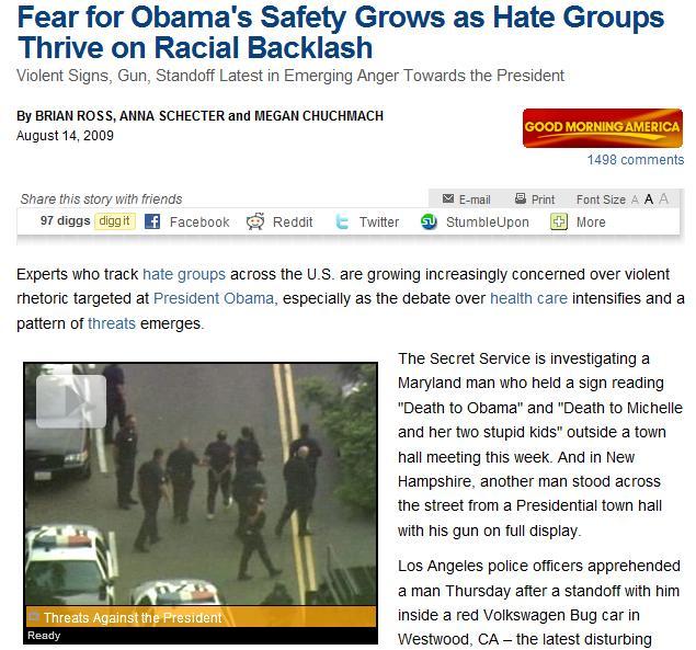 Obama death threats up…or not