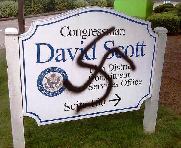 Scott’s office vandalized