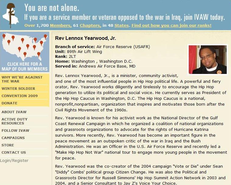 IVAW’s Lennox Yearwood, Jr.