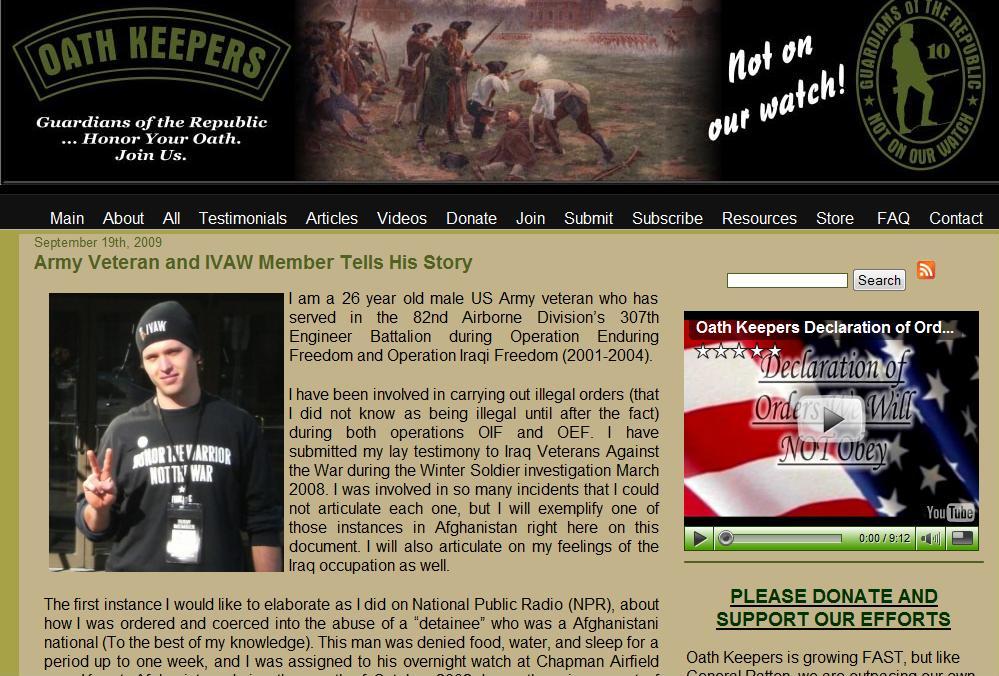 Oath Keepers and IVAW