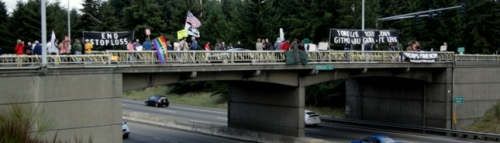 Branum protests Fort Lewis