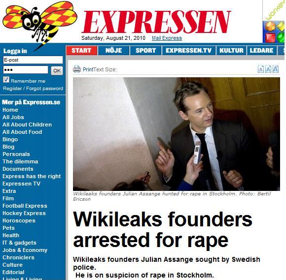 Swedes: Assange to be arrested