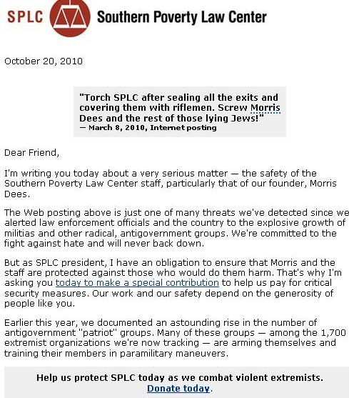 SPLC wants your $$$ to protect Morris Dees