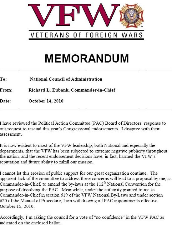 The latest from the VFW