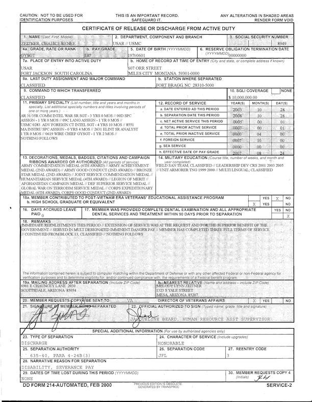 DD214 Zeitner Forgery : This ain't Hell, but you can see it from here