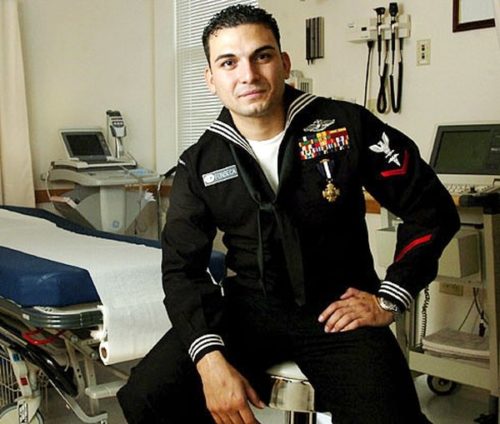 Navy corpsman ran through a wall of fire to save his Marines during ambush in Iraq