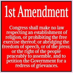 Amendment the 1st says….