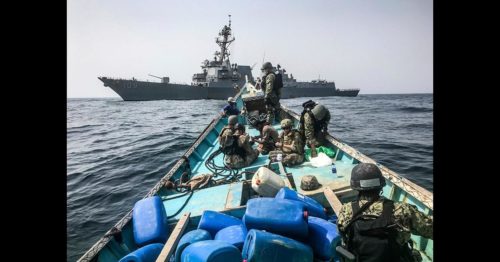 US Navy says assault rifles were seized from Persian Gulf boats